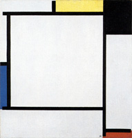 Tableau 2 with Yellow, Black, Blue, Red and Gray, 1922